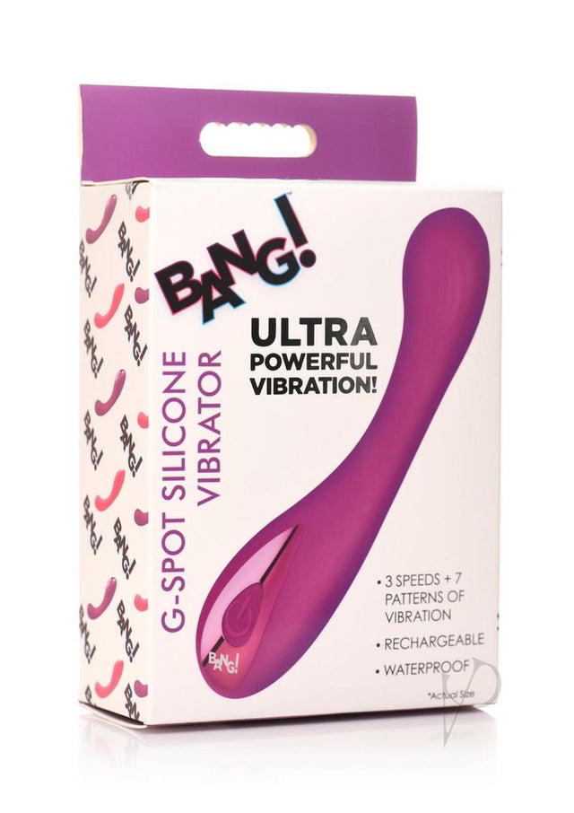 Bang! G-Spot Rechargeable Silicone Vibrator - Purple