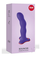 Bouncer Silicone Rumbling Dildo with Weighted Balls - Purple