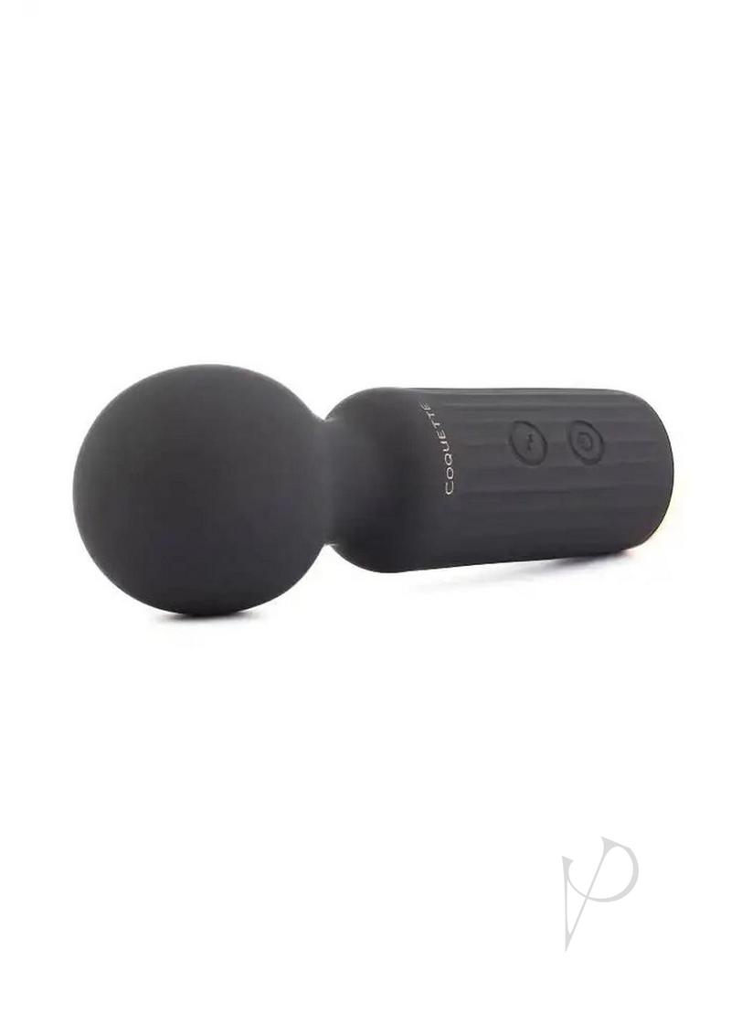 Coquette The Small Wonder Rechargeable Silicone Mini Wand - Black/Gold