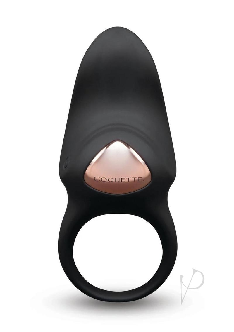 Coquette The After Party Silicone Rechargeable Couples Ring - Black/Gold