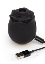 Fifty Shades of Grey Black Rose Rechargeable Silicone Clitoral Stimulator - Black
