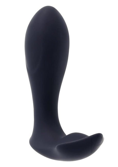 Take Me Out Rechargeable Silicone Dual Vibrator with Remote Control - Black