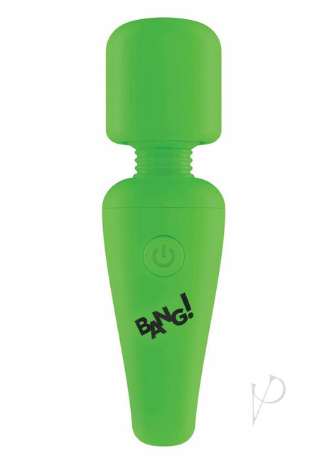 Bang! Glow in the Dark Rechargeable Silicone Mini Wand - Green