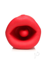 Lickgasm Kiss Me More Kissing, Sucking and Vibrating Rechargeable Silicone Clitoral Vibrator - Red