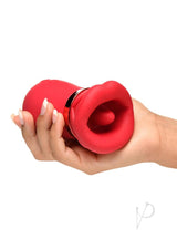 Lickgasm Kiss Me More Kissing, Sucking and Vibrating Rechargeable Silicone Clitoral Vibrator - Red