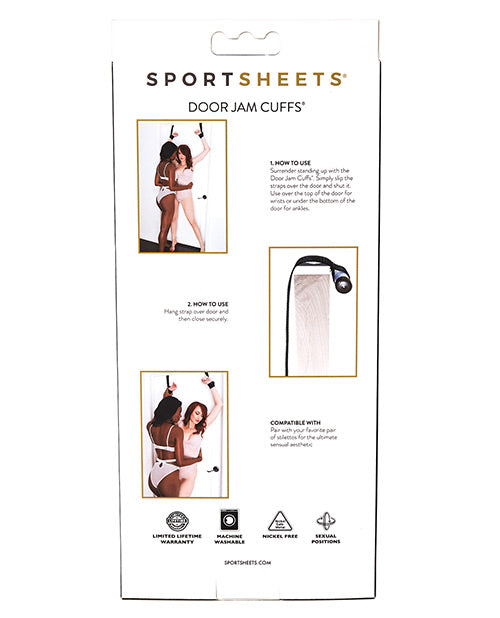 Sportsheets Door Jam Cuffs - Black