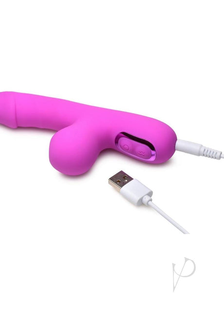 Bang! Mini Suction Rabbit Silicone Rechargeable Vibrator - Purple