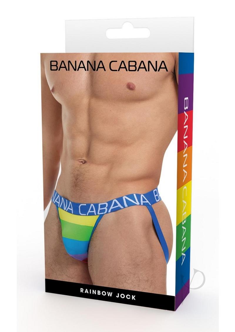 Banana Cabana Jock - Small/Medium- Rainbow