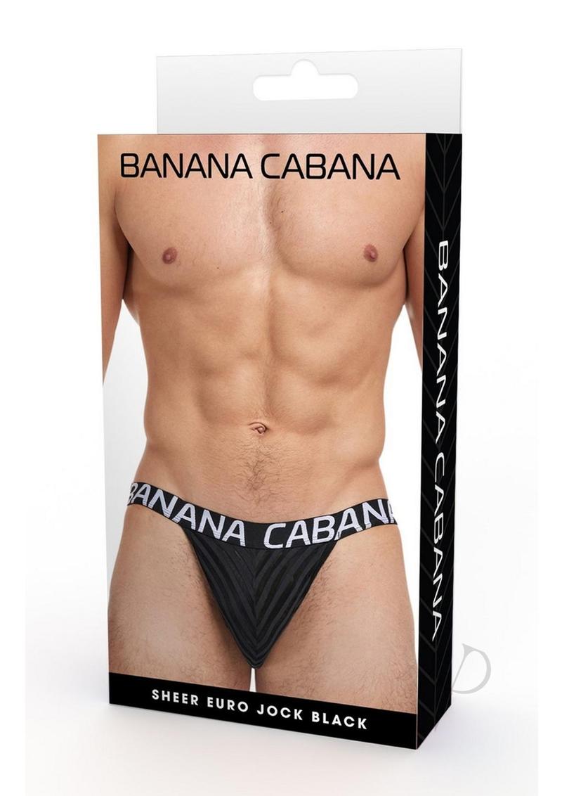 Banana Cabana Poly Jock - Small/Medium - Black