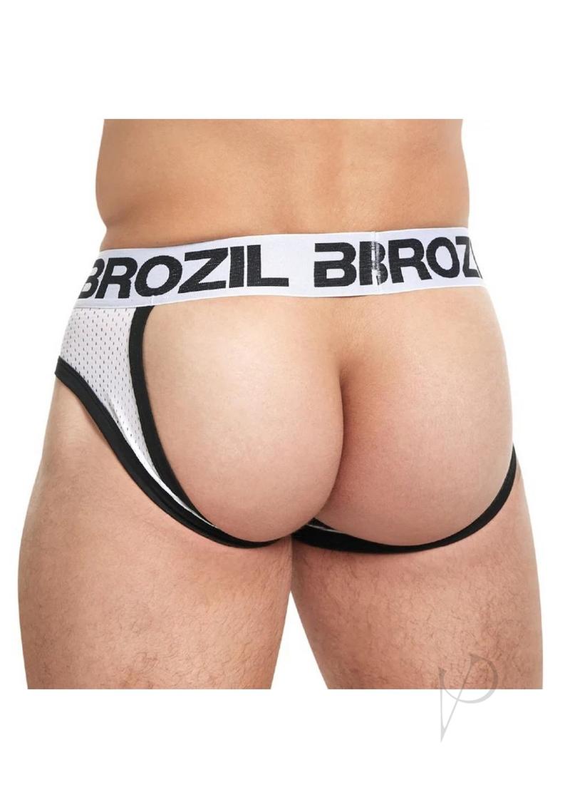 Brozil Ultra Sports Mesh Bulge Brief - Large/XLarge - White