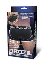 Brozil Ultra Glute and Bulge Enhancing Mesh Trunk - Large/XLarge - Black