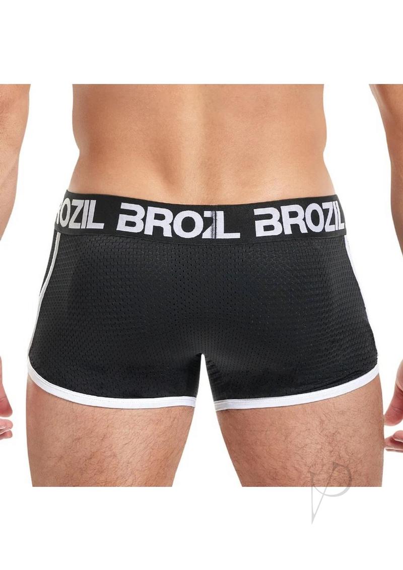 Brozil Ultra Glute and Bulge Enhancing Mesh Trunk - Large/XLarge - Black