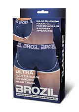 Brozil Ultra Glute and Bulge Enhancing Mesh Trunk - Small/Medium - Navy Blue