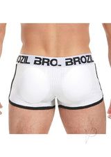 Brozil Ultra Glute and Bulge Enhancing Mesh Trunk - Small/Medium - White