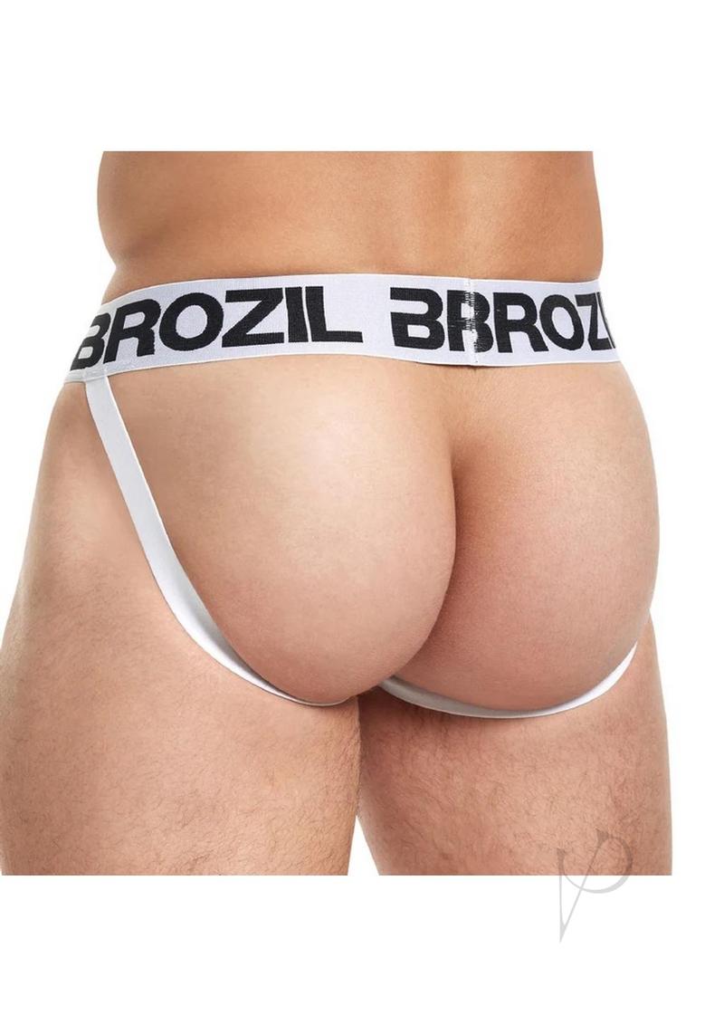 Brozil Ultra Bulge Enhancing Jockstrap - Large/XLarge - White