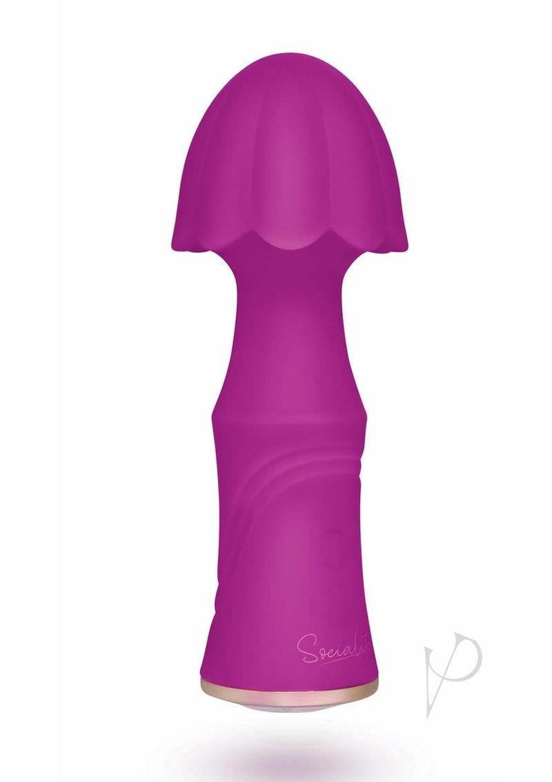 Bodywand Socialite Pacha Rechargeable Silicone Wand - Purple/Gold