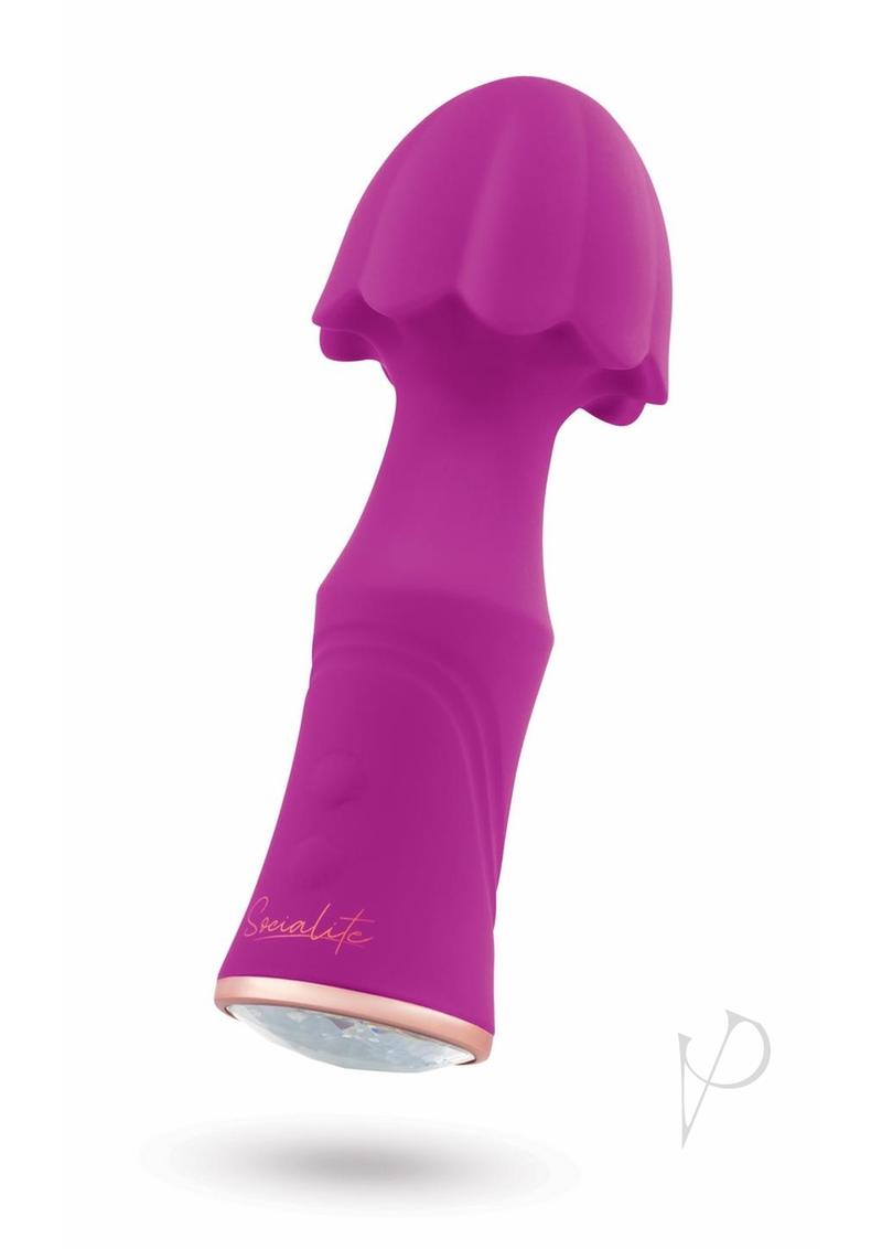 Bodywand Socialite Pacha Rechargeable Silicone Wand - Purple/Gold