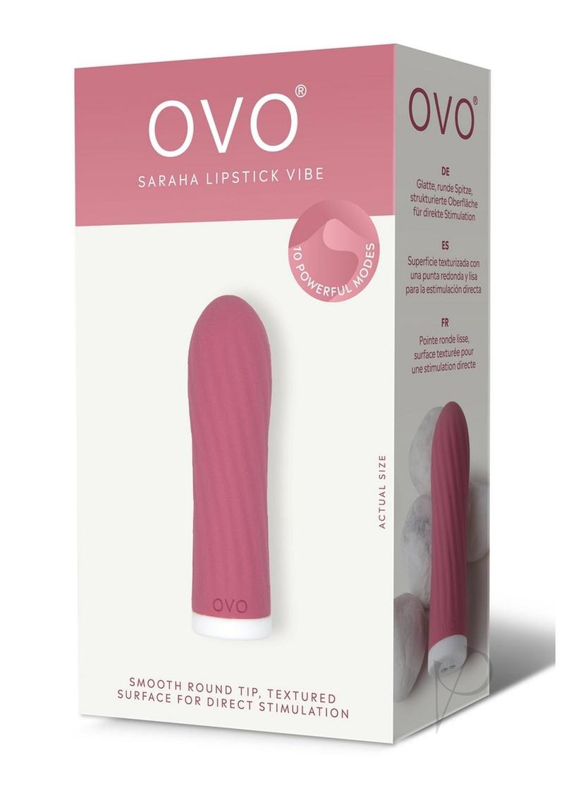 Ovo Earth Saraha Rechargeable Silicone Lipstick Vibrator - Red