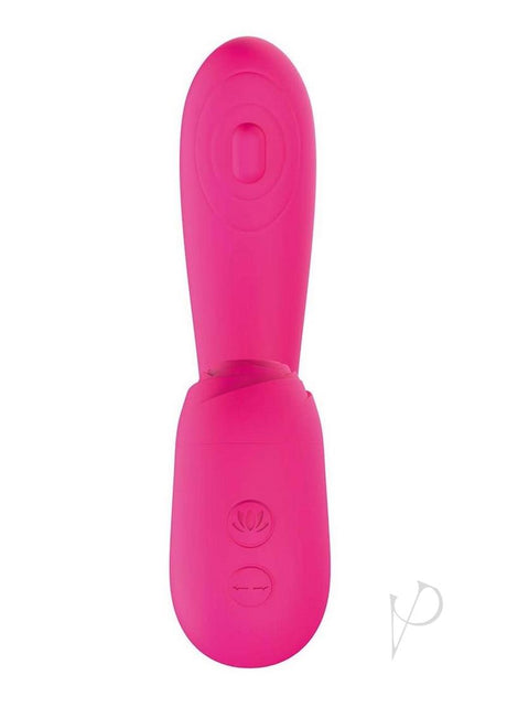 Blaze Suction Thumper Rechargeable Silicone Vibrator Clitoral Stimulator - Pink