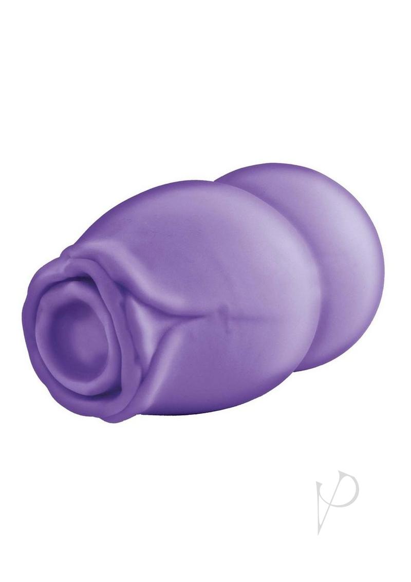 Delite Heated Rose Rechargeable Masturbator - Purple