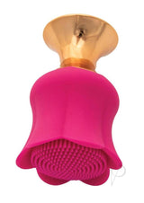 Goddess Diamond Bloom Rechargeable Silicone Massager - Fushcia