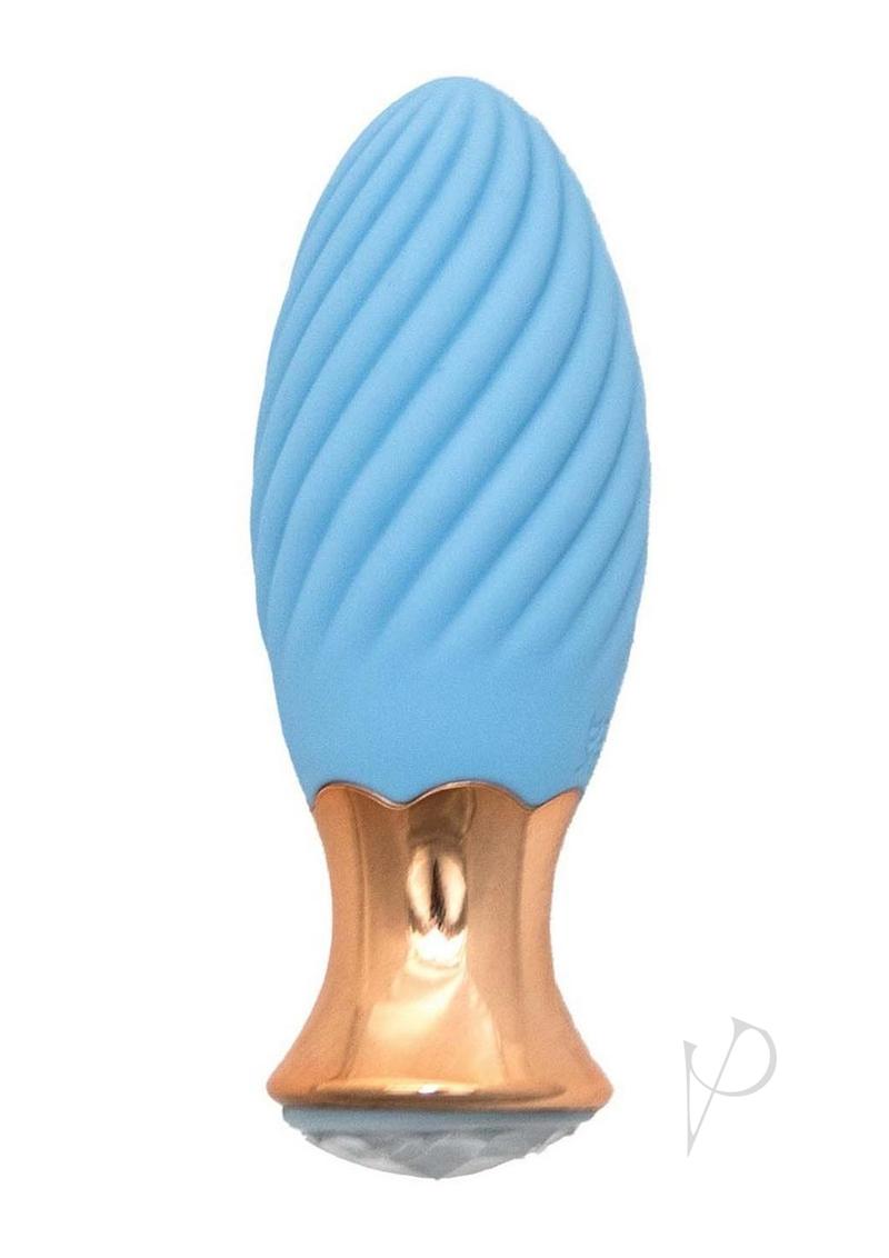 Goddess Diamond Tulip Rechargeable Silicone Massager - Blue