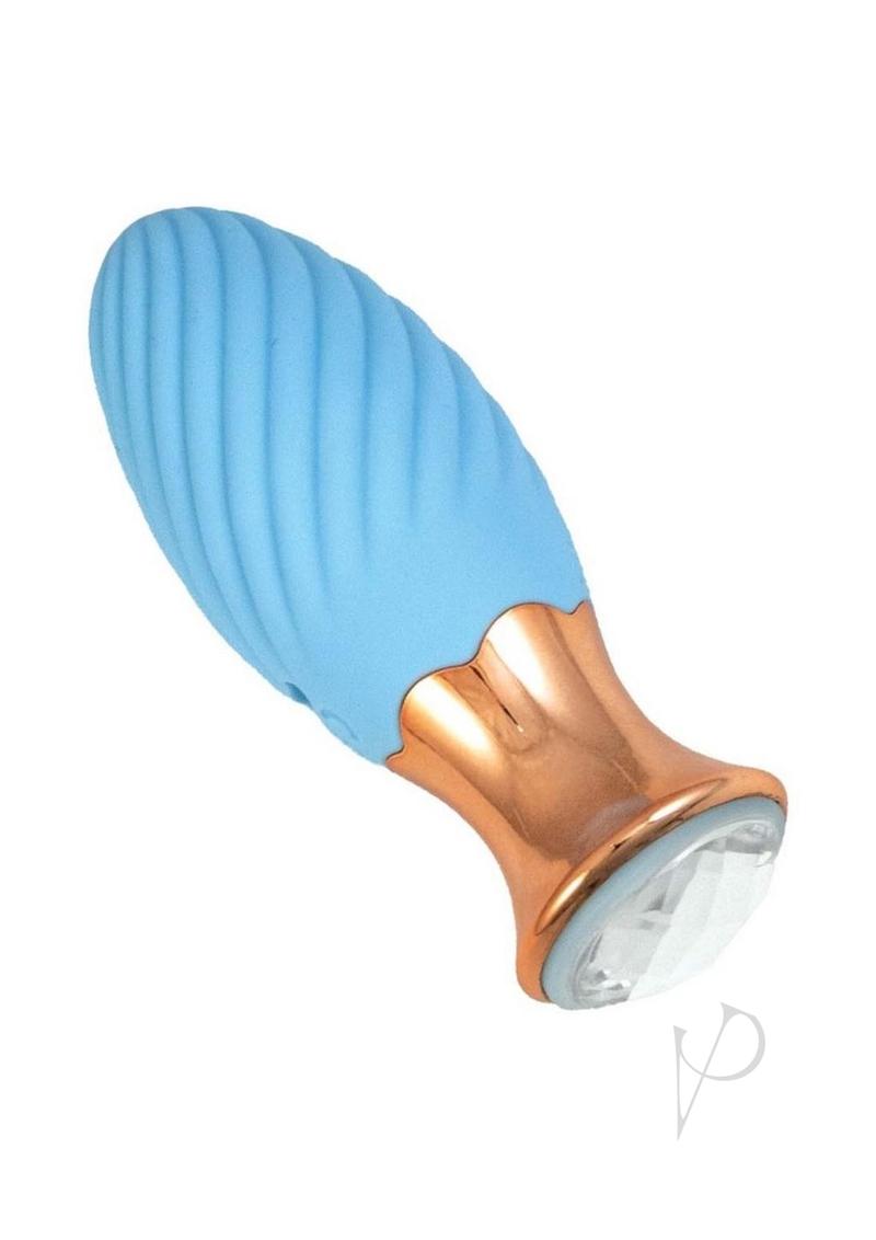 Goddess Diamond Tulip Rechargeable Silicone Massager - Blue