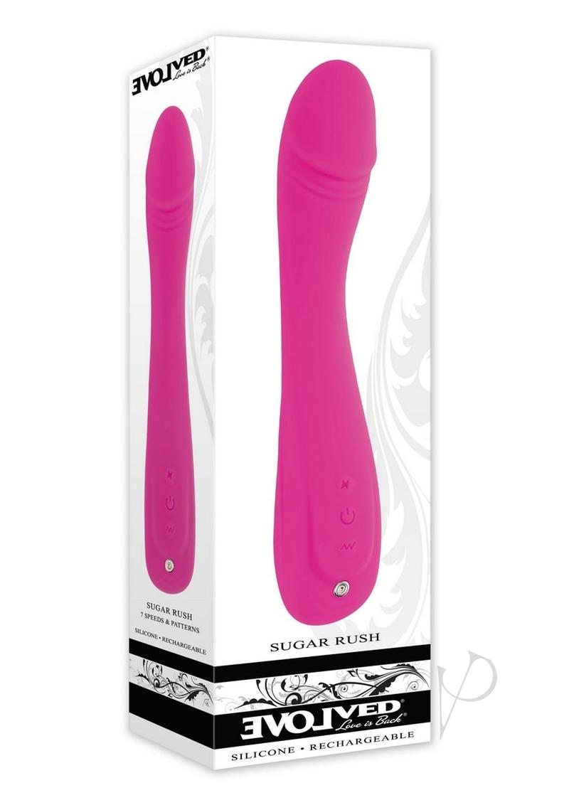 Sugar Rush Rechargeable Silicone G-Spot Vibrator - Pink