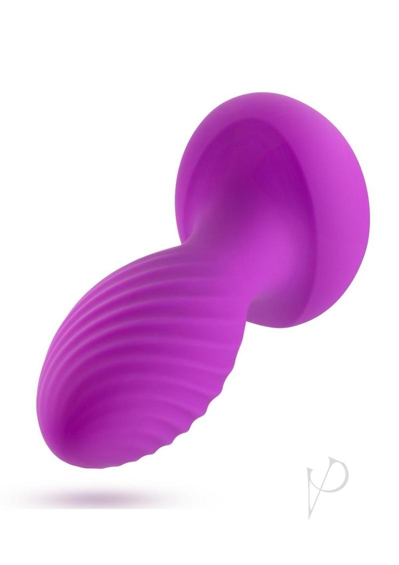 Oh My Gem Charm Rechargeable Silicone Anal Plug - Amethyst Purple