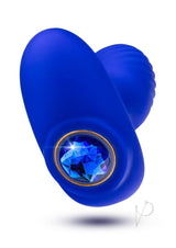 Oh My Gem Mystery Rechargeable Silicone Anal Plug - Sapphire Blue