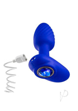 Oh My Gem Mystery Rechargeable Silicone Anal Plug - Sapphire Blue