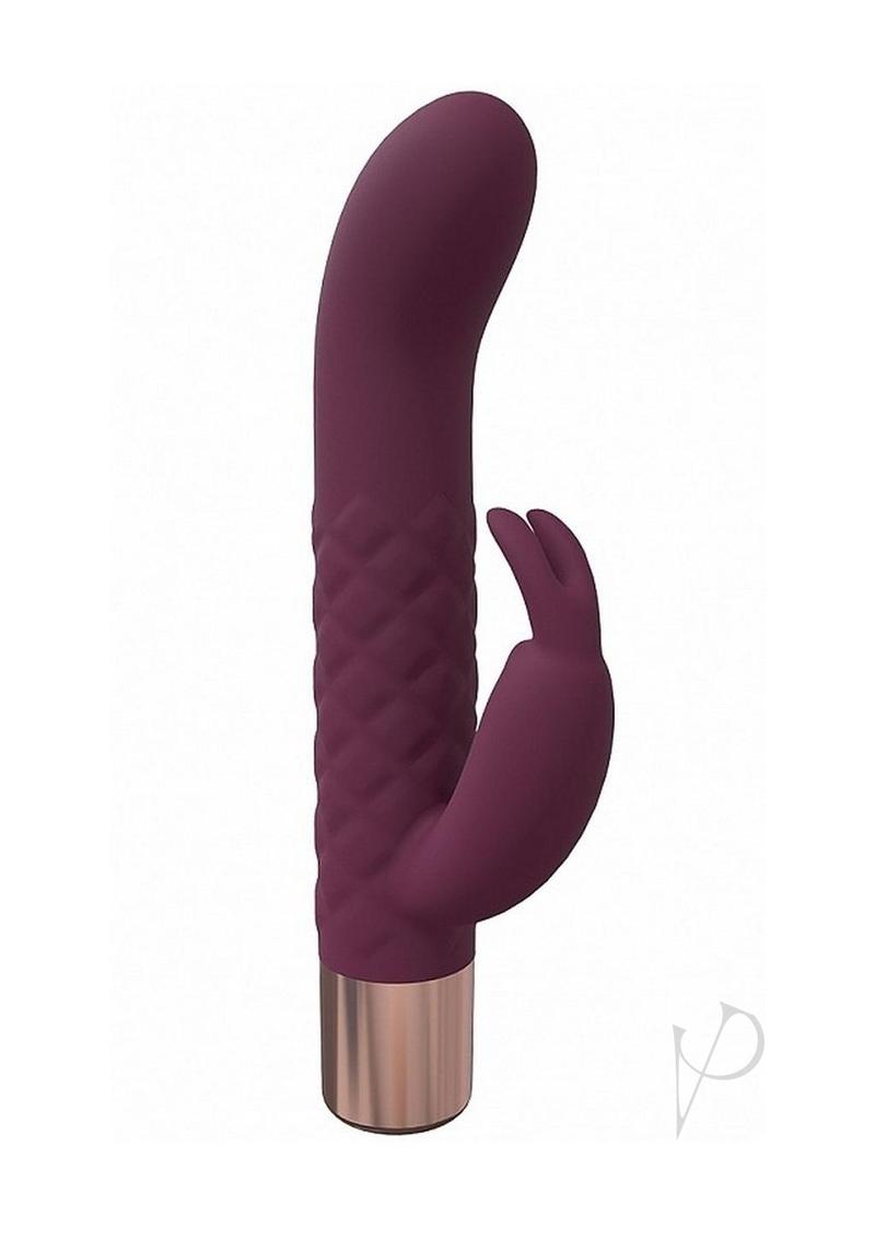 LoveLine Devotion Silicone Rechargeable 10 Speed Mini Rabbit - Burgundy