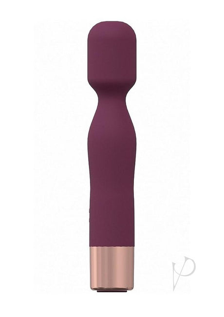 LoveLine Glamour Silicone Rechargeable 10 Speed Mini Wand - Burgundy