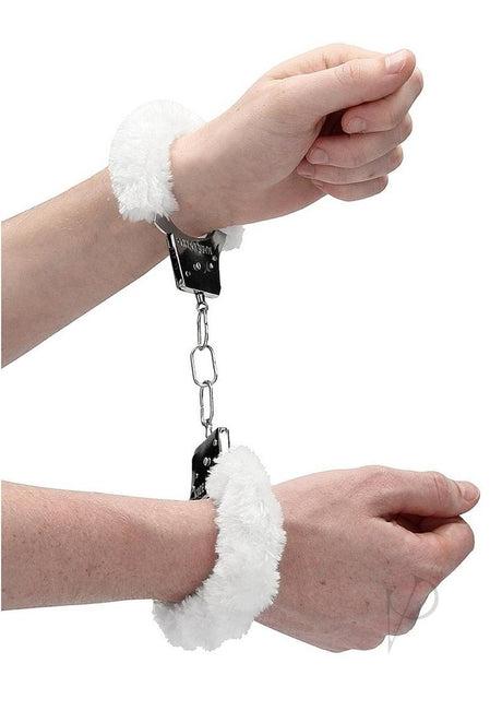 Ouch! Beginner`s Handcuffs Furry - White