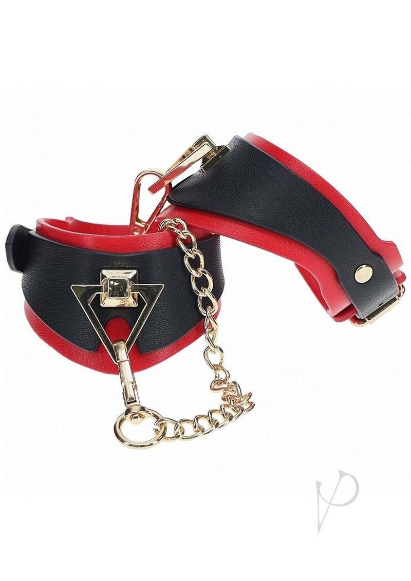 Ouch! Milan Collection Handcuffs - Black/Red