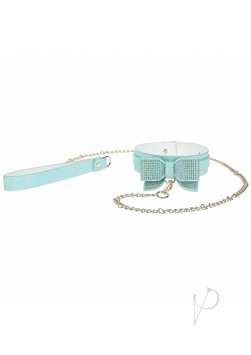 Ouch! Paris Collection Collar with Leash - Blue