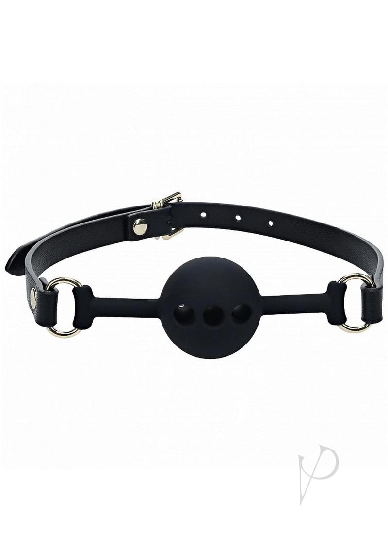 Ouch! London Collection Silicone Ball Gag - Black