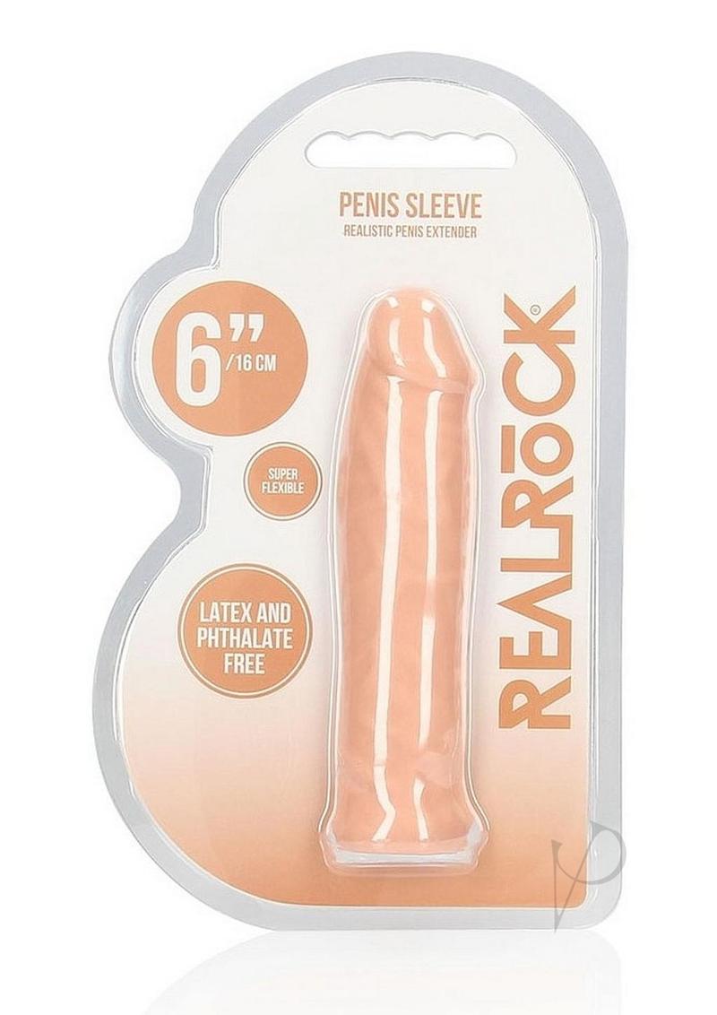 RealRock Skin Penis Extender 6in - Vanilla