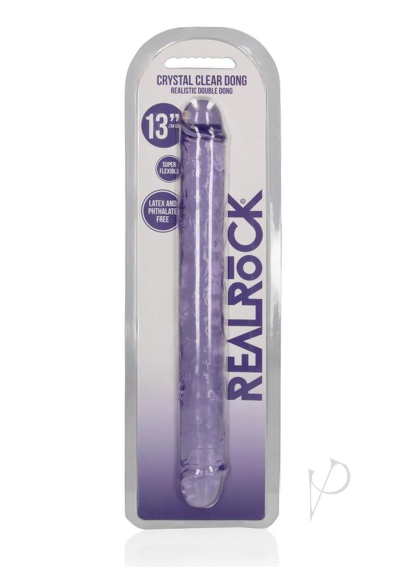 RealRock Crystal Clear Double Dong 13in - Purple