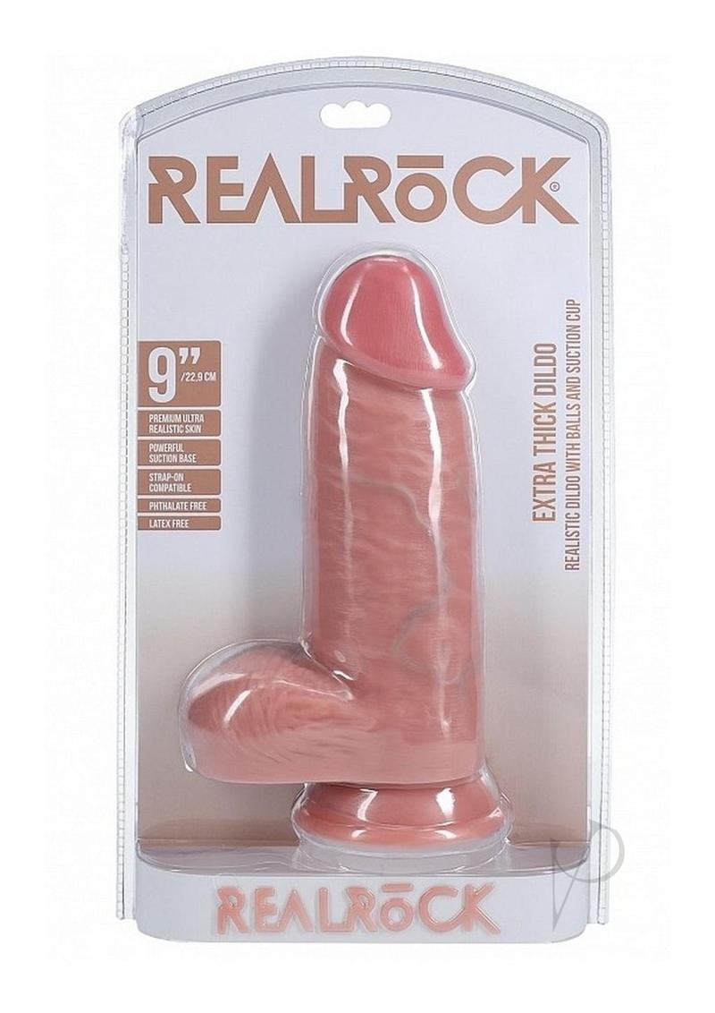 RealRock Ultra Realistic Skin Extra Thick with Balls 9in - Vanilla