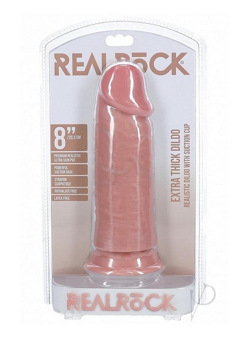 RealRock Ultra Realistic Skin Extra Thick Dildo 8in - Vanilla