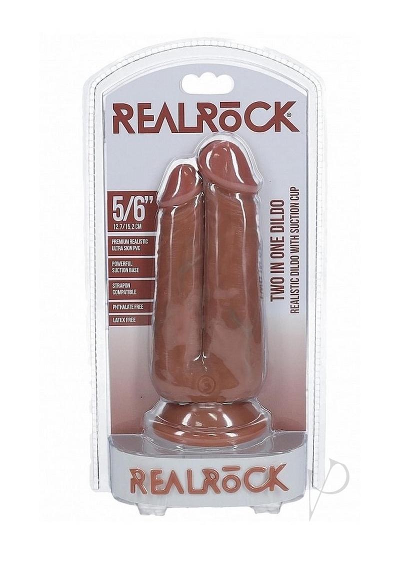 RealRock Ultra Realistic Skin Dual Penetration 5in/6in - Caramel