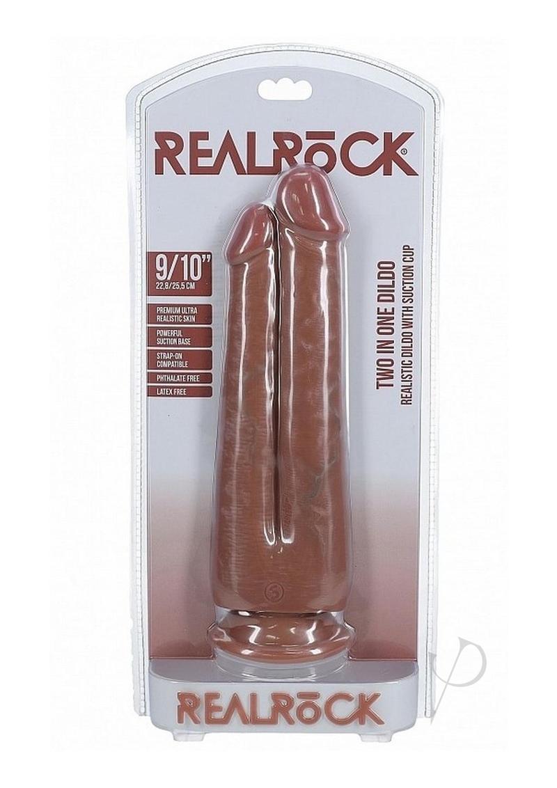 RealRock Ultra Realistic Skin Dual Penetration 9in/10in - Caramel