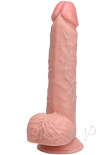 RealRock Vibrating and Thrusting Cock with Balls 8in - Vanilla