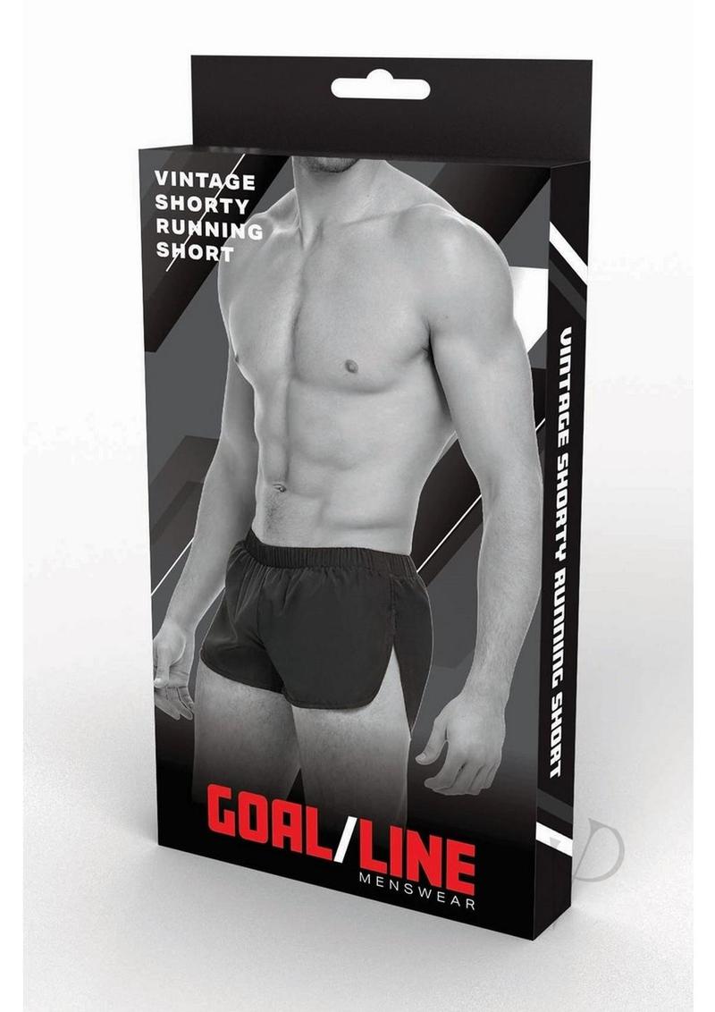 Goal Line Extreme Split Booty Shorts - Large/XLarge - Black