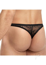 Lace King Lace Thong - L/XL - Black