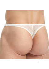 Lace King Lace Thong - Large/XLarge - White