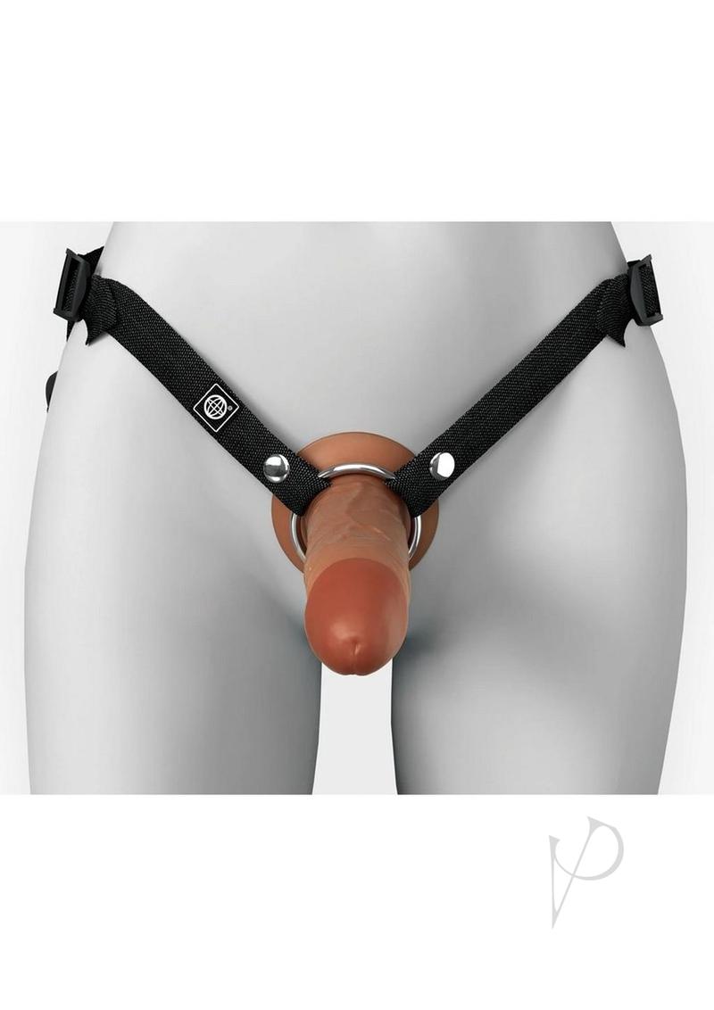 Fantasy X-Tensions Elite Silicone Dual Density Hollow Strap-On 6in - Caramel