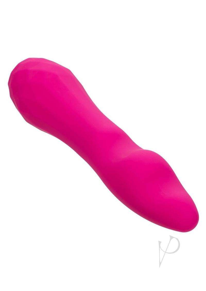 Gia Curved Pleaser Silicone Rechargeable Vibrator - Pink