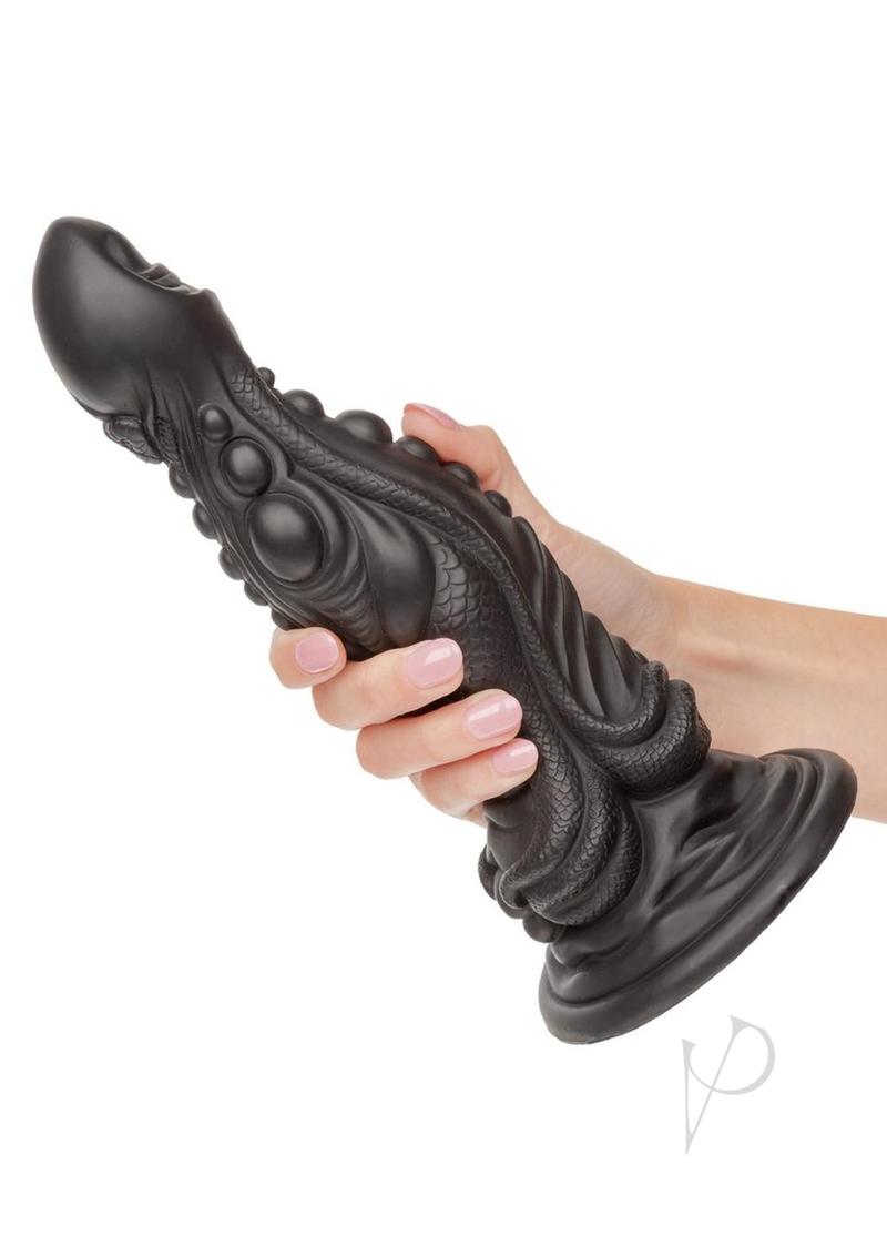 Monster Dong The Colossus Silicone Dildo 9.75in - Black